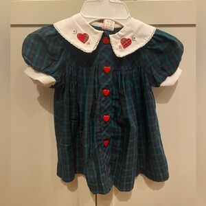 Vintage plaid heart dress